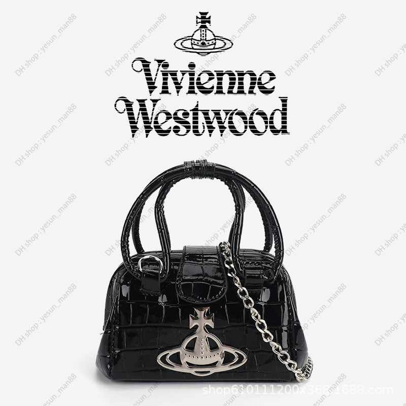 Vivienmes Viviannes Vivienenne Vivinne Saturn Trendy Mini Small Waste Bag Fashion Handheld Chain Cross Shoulder Womens Bag wests woods 05112