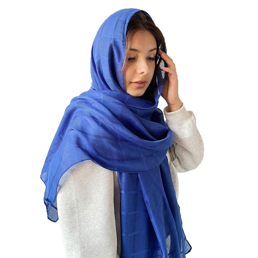 K686 Pure color silk scarf long strip high-grade sense women's European and American imitation silk thin scarf medium long scarf cross-border sca