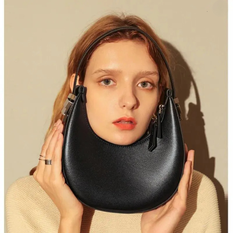 Crescent Evening Bag: Compact & Chic, 2025 Trend, Shoulder Handbag With Texture New Free Delivery Designer Bag