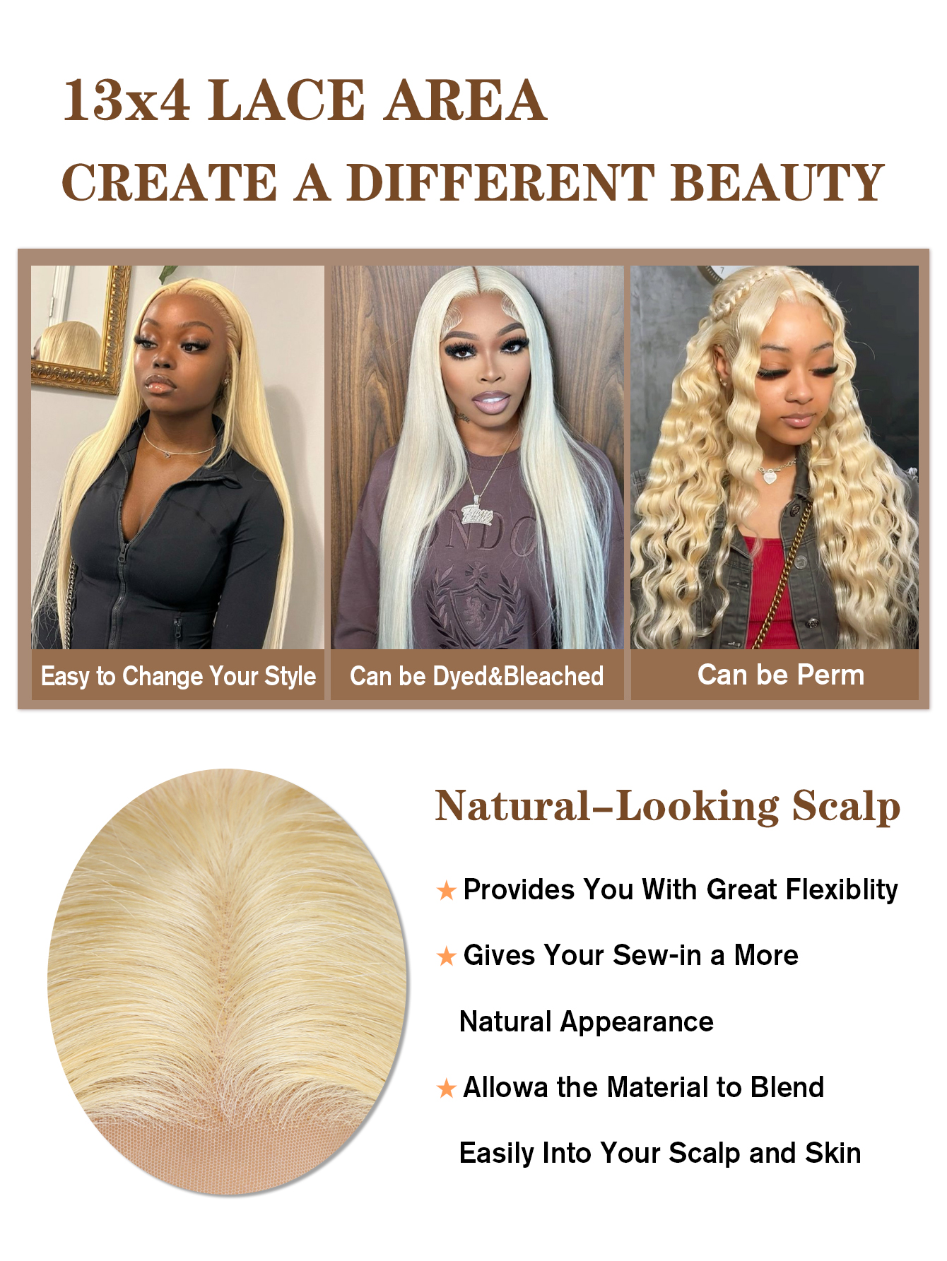 Vibeshirt 16-30 inch 613 Blonde Human Hair 13*4 Transparent Lace Front Wigs 200% Density Frontal wigs super quality 12A