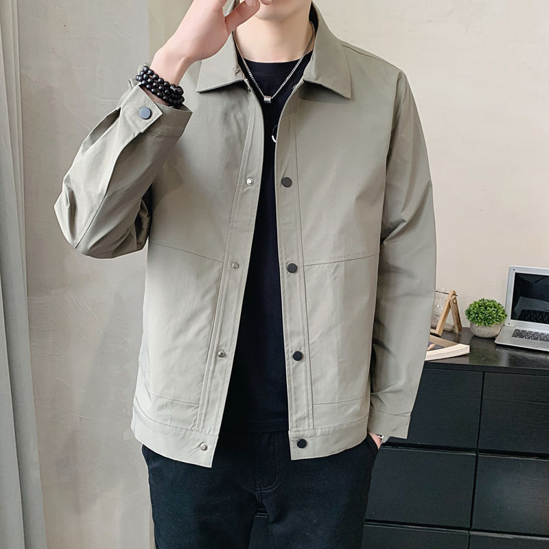 Men's collar metal decoration men's jacket fashion 2023 spring new casual top