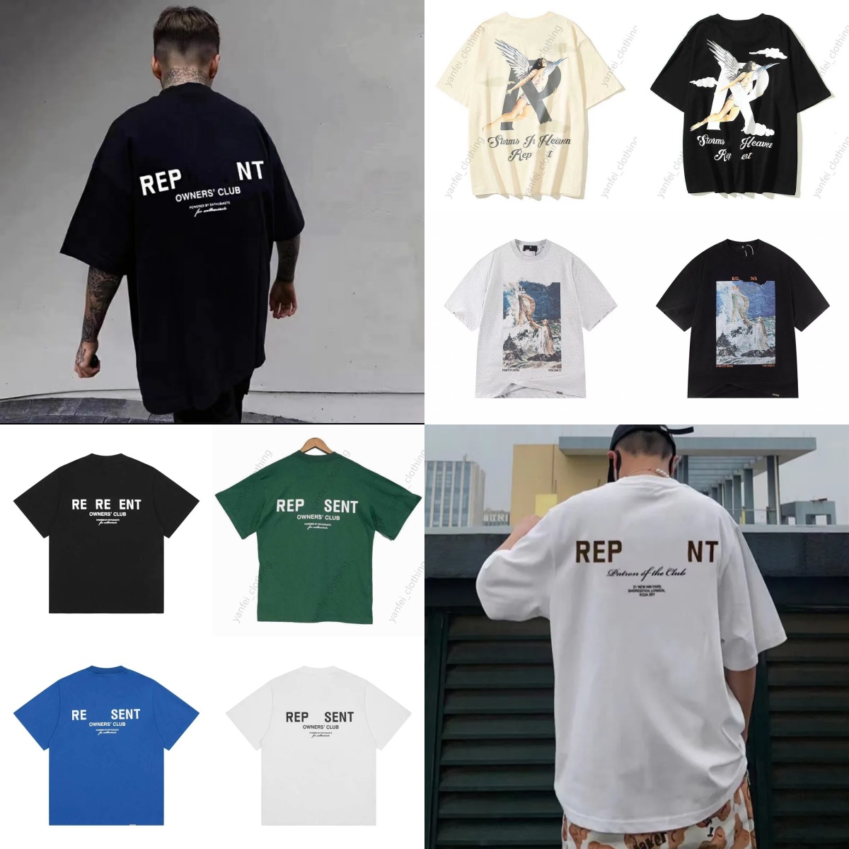 25S represenrt shirts for men designer shirt Mens Luxury TShirts Printed letter Fashion oversized t shirt Cotton Casual Tees Short Sleeve Hip Hop H2Y Streetwear S-XL
