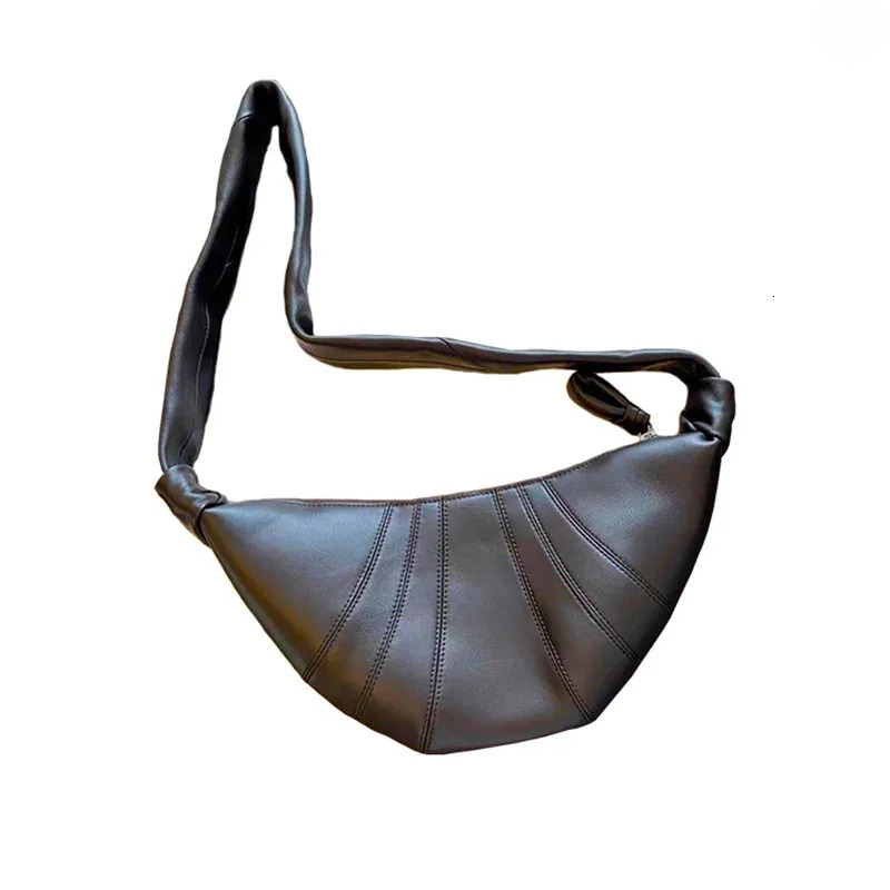 Vintage Shoulder Retro Croissant Style: In Soft Cowhide Leather, Unique Evening Bags And Slung Fashion Chest Bag For Women New Free Delivery Designer 