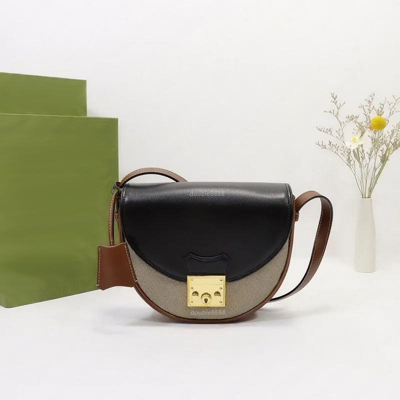 Luxurys Designers Padlock Half Moon Women Shoulder Bags Handbag Purse Wallet Crossbody Tote Saddle Bag Backpack Lady Makeup sling bag Commuter Bag