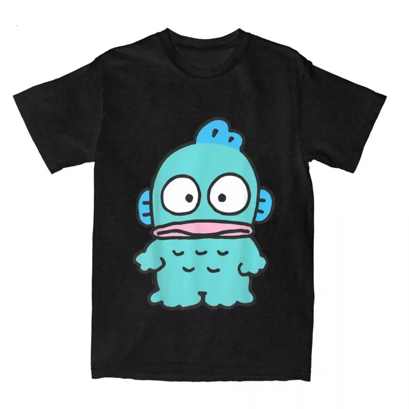 Hangyodon Front and Back Tshirts Mens Humorous Round Neck Short Sleeved Clothes Clothing Y2K 250506