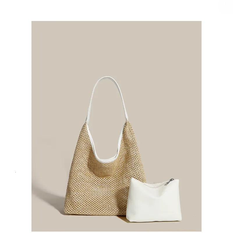 Womens - Summer Shoulder Straw Tote Bag For Casual & Beach Style New Free Delivery Designer Bag