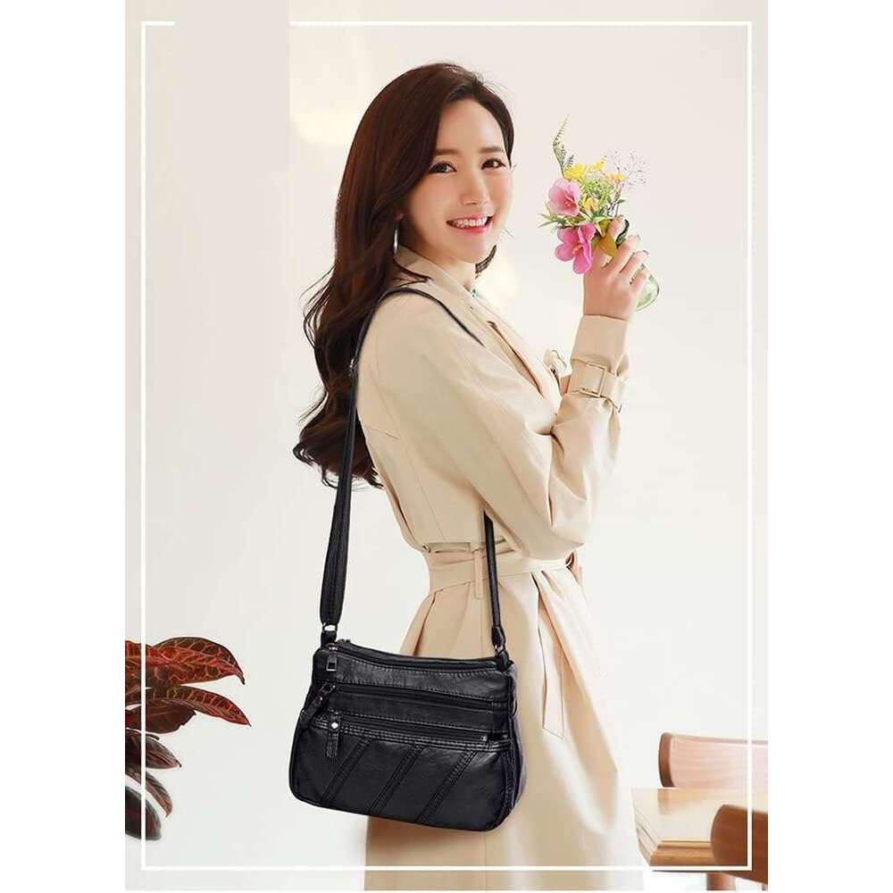 Water Soft PU leather Purses and Shoulder Handbags for Women Crossbody Bag Cross Body Messenger Bags