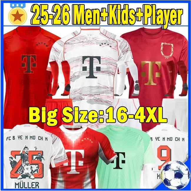 25/26 KANE soccer jerseys GRAVENBERCH SANE DE LIGT MULLER DAVIES KIMMICH long sleeve football shirts Men Kids kit COMAN 24 25 26 bAYErnS MuNICh uniform soccer jersey