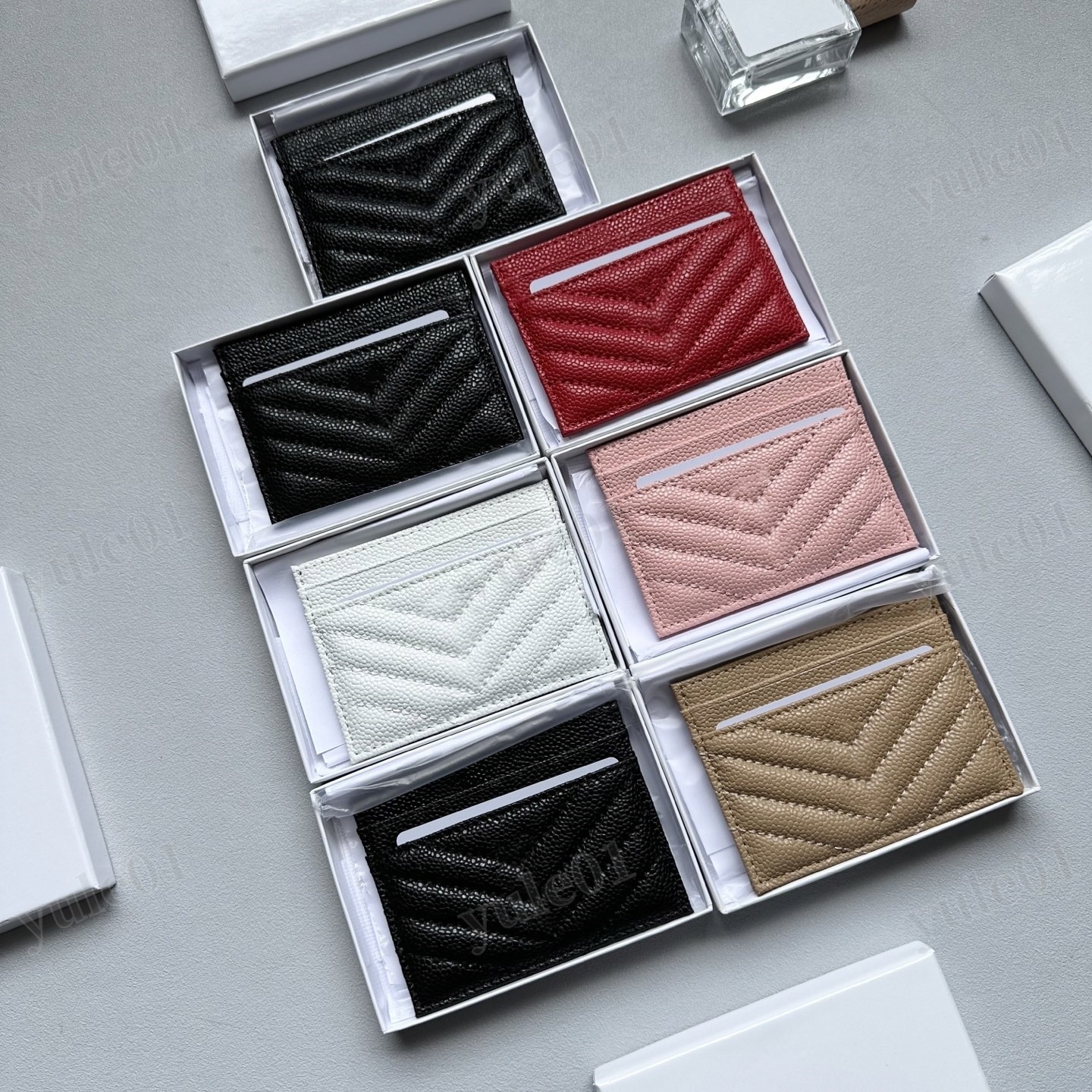Designer Card Holder High Quality Wallet Lambskin & Caviar Calfskin Leather Coin Purse Casual Daily Outfit Designer Womens Small Card Bag Clutch Pouch Holders
