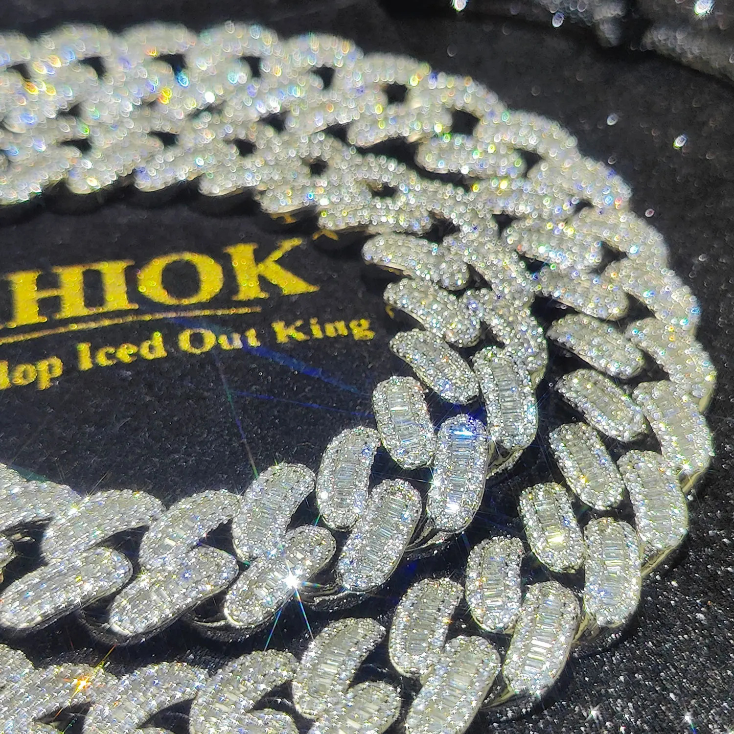 15mm Iced Out Cuban Link Chain 5A Baguette Cubic Zirconia SilverGold Plated Bling CZ Necklace Hip Hop Rapper y Jewelry 250509