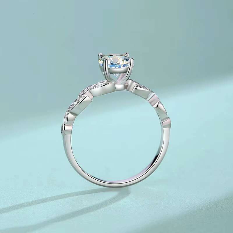 Gra Luxury 1CT Sandstone Women's Engagement Ring, Comes with Pure Silver Broken Branches and Wedding Four Claws
