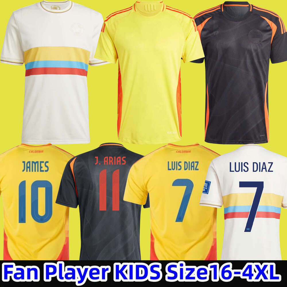 2024 2025 colombia Centenary soccer jersey 100-years anniversary 24 25 james LUIS DIAZ L.DIAZ J.LERMA Copa America Home away men kids kit Football uniform fans