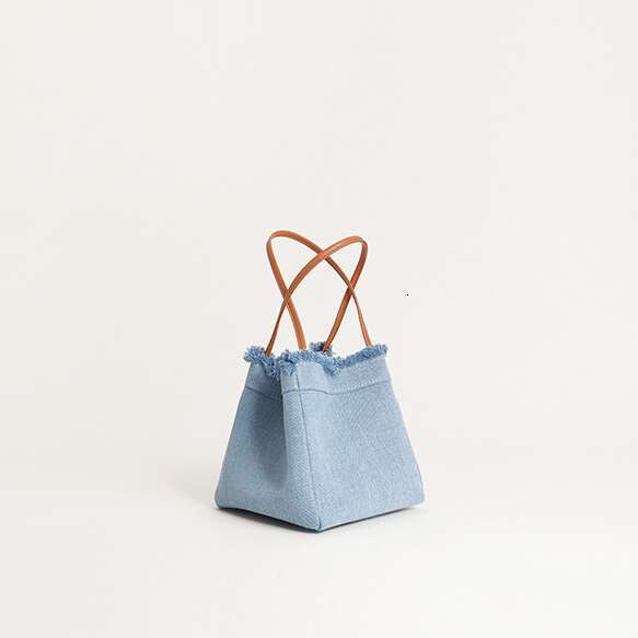 Summer Shoulder Denim Handbag Beach Bags Tassel Canvas Design Tote Bag Women Commuter