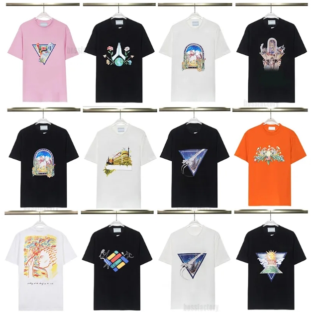 Y2k casablanco tshirt designer t shirt men shirt desigenr acasablanca shirts mens tshits fashion graphic tee cablanc t-shirt summer mens womens t shirts 000