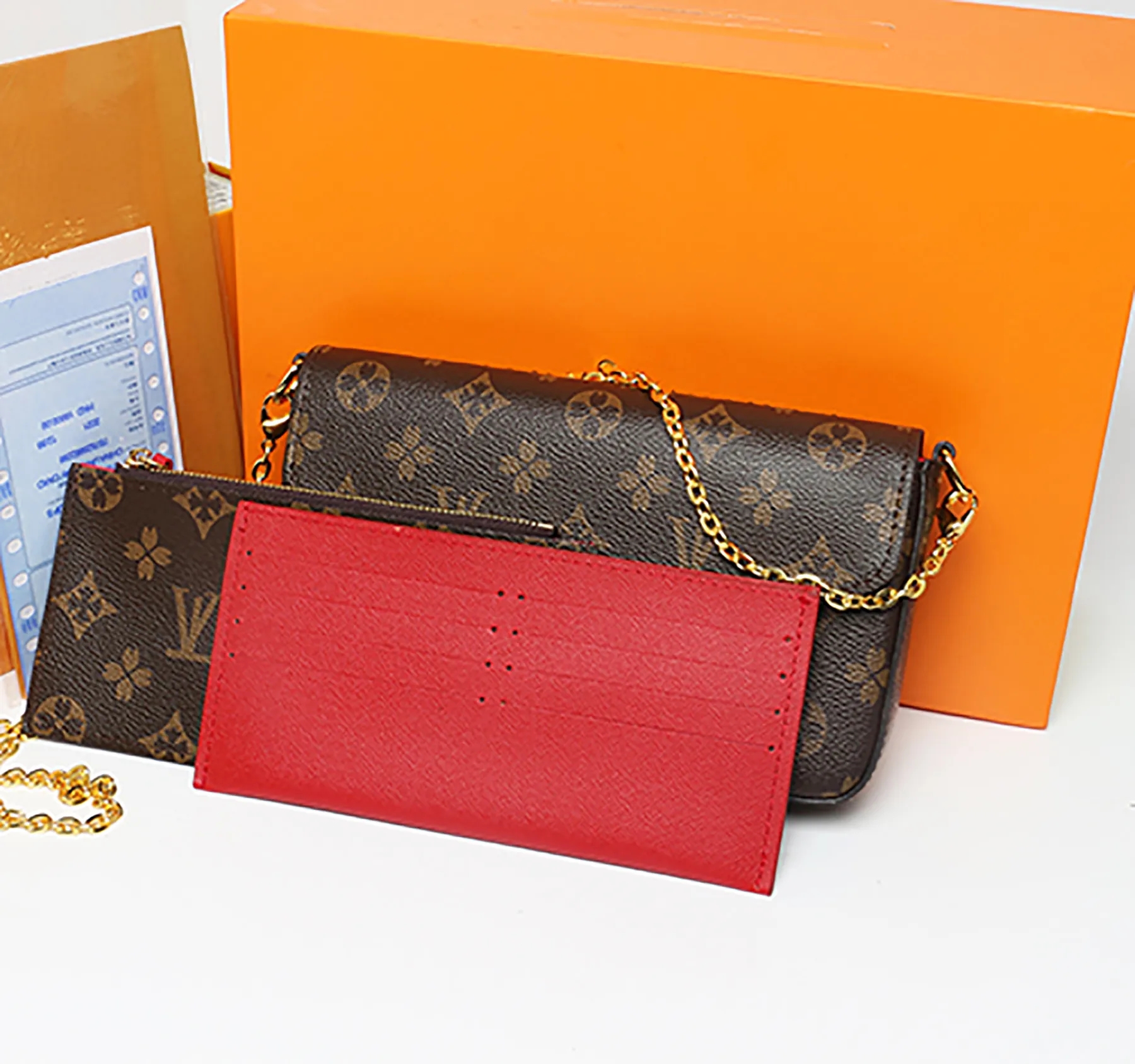 Designer Bag 3 Multi FELICIE POCHETTE Chain Bags Leather Handbags Crossbody Purse Fashion Women Shoulder Bags Lady Tote Luxury Bag Wallet Female backpack M61276