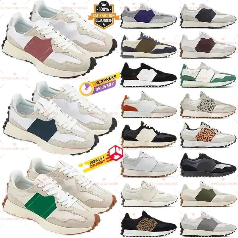 New 327 Designer Sea Salt Beige Brown Suede Print Black White Orange Red Grey Men's and Women's Outdoor Sports Sneakers Casual