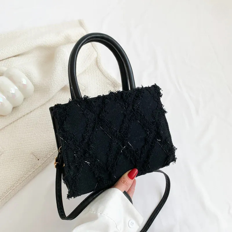 Fashion Shoulder Bag: Denim Crossbody Handbag For Women - High-capacity, Trendy Commuting Small Square Design New Free Delivery Designer Bag