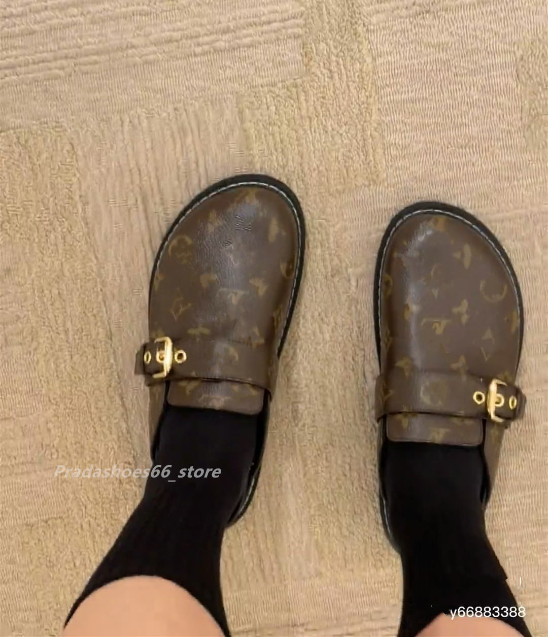 2025 Paris Woman Beach Louiss Slippers Cute for Hole Shoes Antislip thick soles Clogs Sandal for Women Flat Garden Luxury brand Muller Slide show scuff v