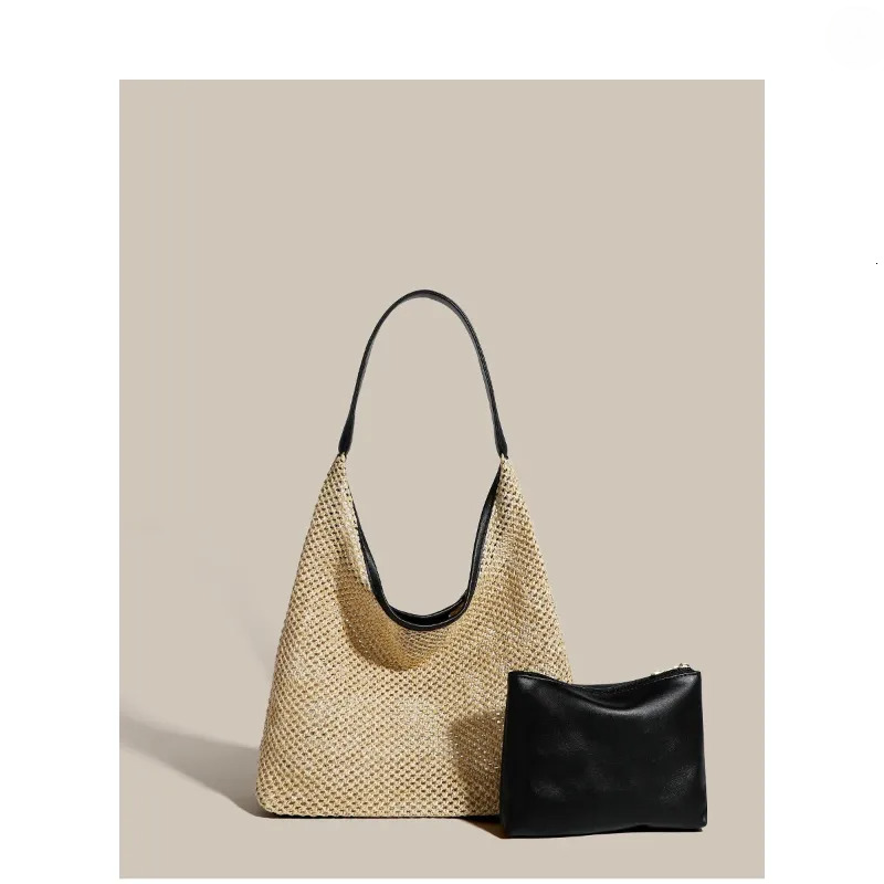 Womens - Summer Shoulder Straw Tote Bag For Casual & Beach Style New Free Delivery Designer Bag