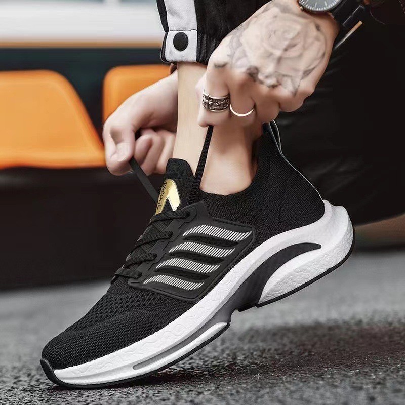 Free Shipping Comfortable Soft Sole Men 2025 Spring Summer New Design Casual Sneakers Lightweight Versatile Sports Running Shoes White Green black sup