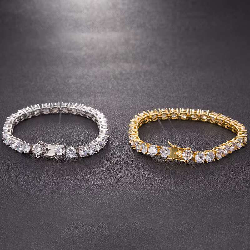 Lateefah OEM Iced Hip Hop Jewelry 3mm High Quality Men's Silica Tennis Chain