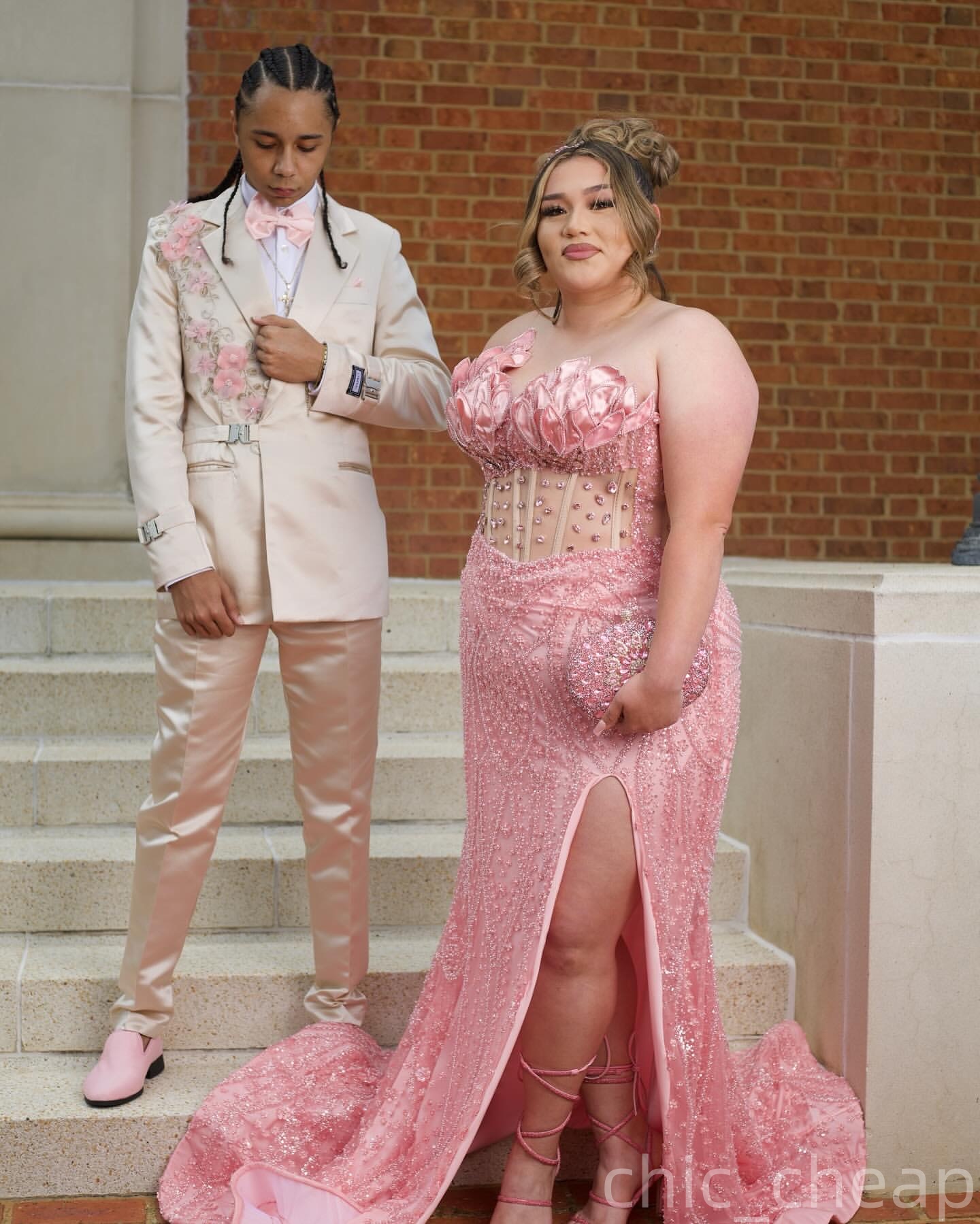 Mermaid Pink Plus Size Prom Dresses 2025 Crystals Florals Sequined Lace Sparkly Evening Formal Party Second Birthday Engagement Gowns Dress For Specia