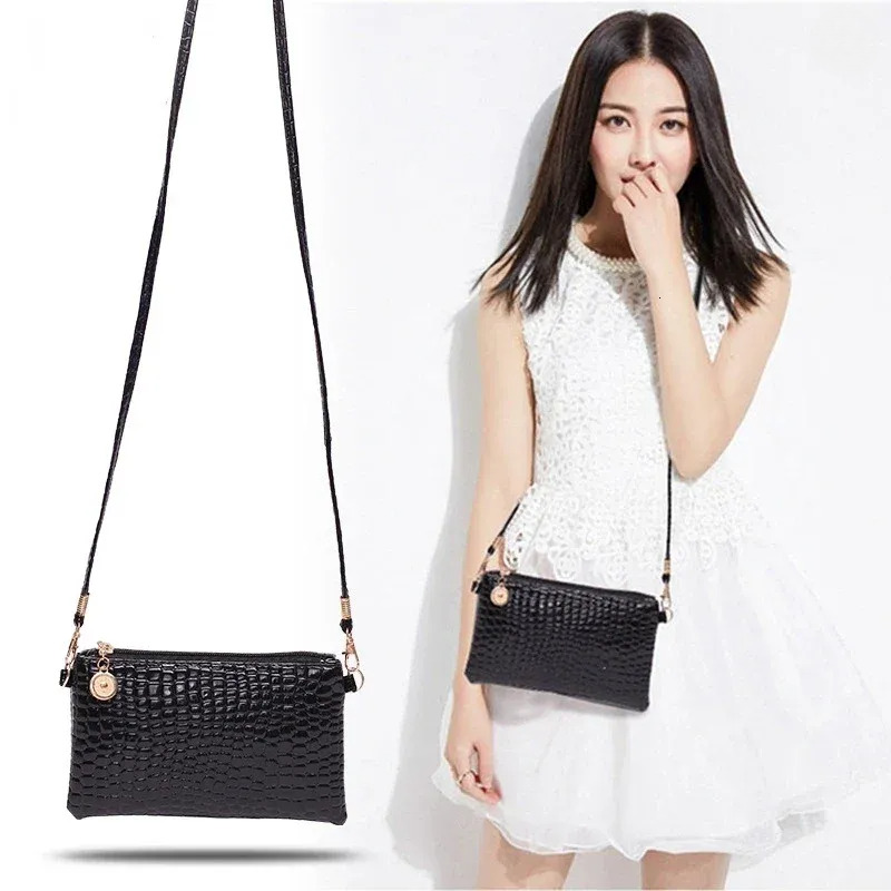 Backpack Purses, Stylish PU Fashion Shoulder Lightweight Small Messenger Bag, Designer Crocodile Pattern Coin Purse Black Mini Tote New Free Delivery 