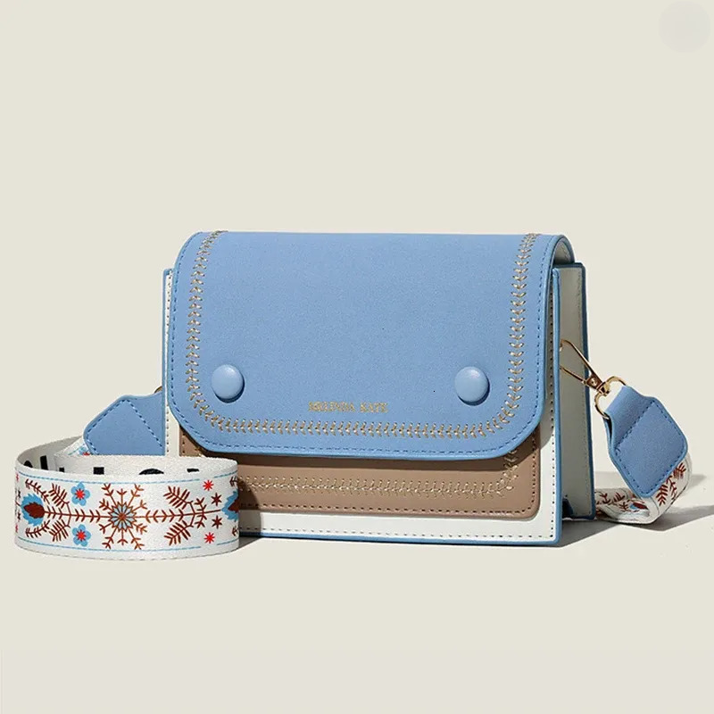 Evening Shoulder Bag For Women - Solid Color Trendy Crossbody With Wide Strap New Free Delivery Designer Bag
