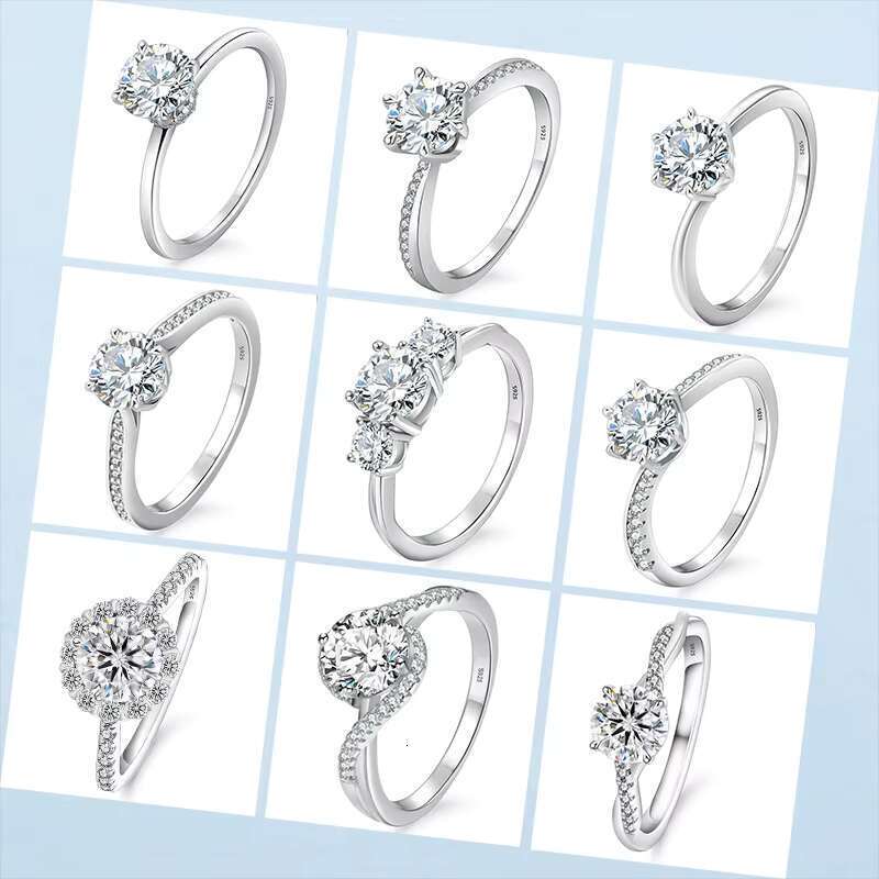 Spodumene wedding jewelry, pure silver and platinum plated 1ct 2ct GRA VVS engagement spodumene ring