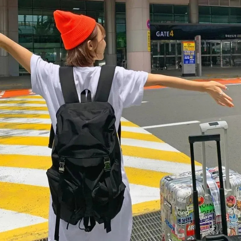 Ladies Backpack: Casual American Style Unisex Fashion Laptop Waterproof Nylon Backpack For Outdoor Travel And School New Free Delivery Designer Bag