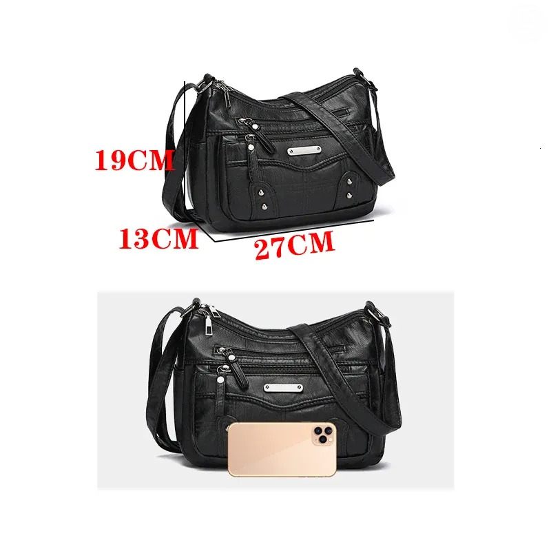 Designer Shoulder Handbags Large Capacity: Soft Leather Crossbody Bag, Women's Handbag In Classic Black, Ideal For Everyday Use New Free Delivery
