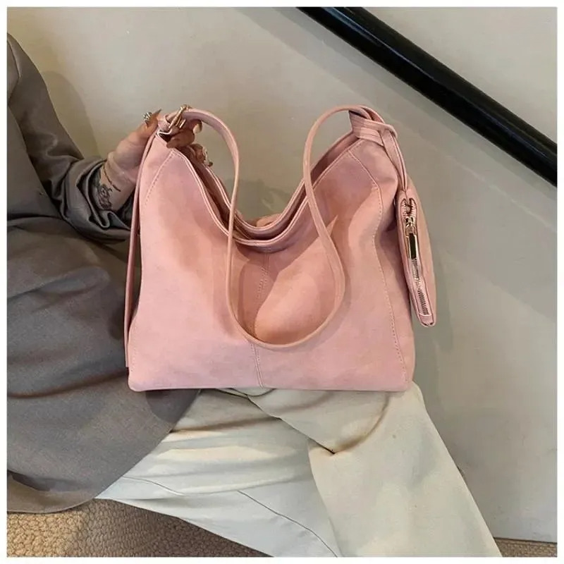 Zip Shoulder Bag - Solid Color Lightweight Tote With Secure Zipper Sewing Thread Accents, And Adjustable Crossbody Strap For Everyday New Free Deliver