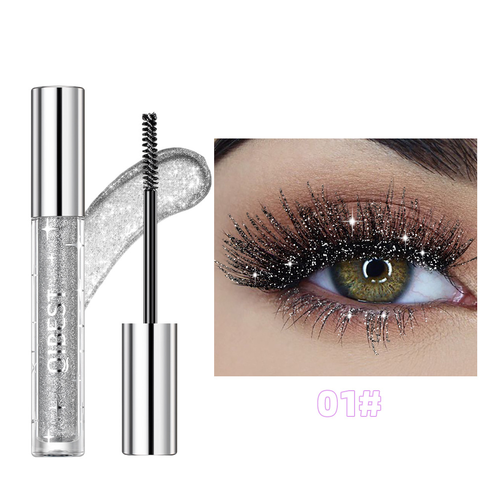 Hot Selling Diamond Mascara Shining Galaxy Sequins Sweat Proof Glitter Eyelashes Quick Dry Lasting Curling Thick Mascara Shimmer Makeup