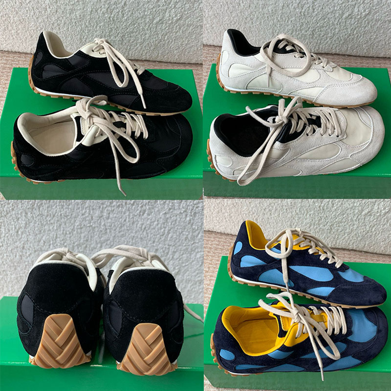 Lady Orbit Flash Sneakers Low top lace up sneaker with leather trims For Men soft suede lightweight nylon Italian designer sports shoes