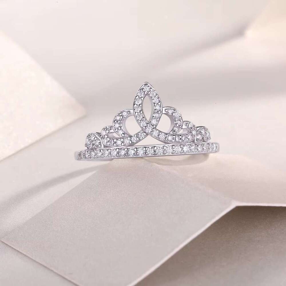 All chilled classic crown premium passed the testing instrument, pure silver silica ring fot for women