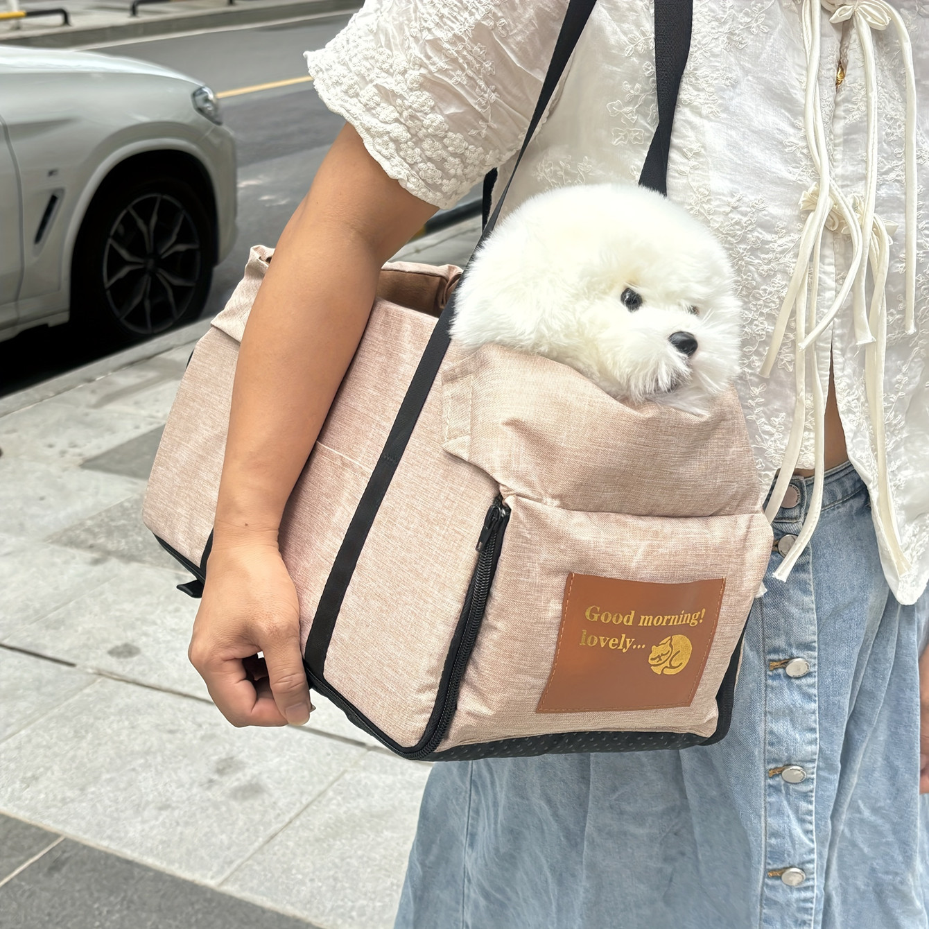 Travel dogBag Portable Pet Cat Seat Elevated Car Seat For Dog Armrest for Small Dog Cat Waterproof Dog Carrier Safety Travel Bag