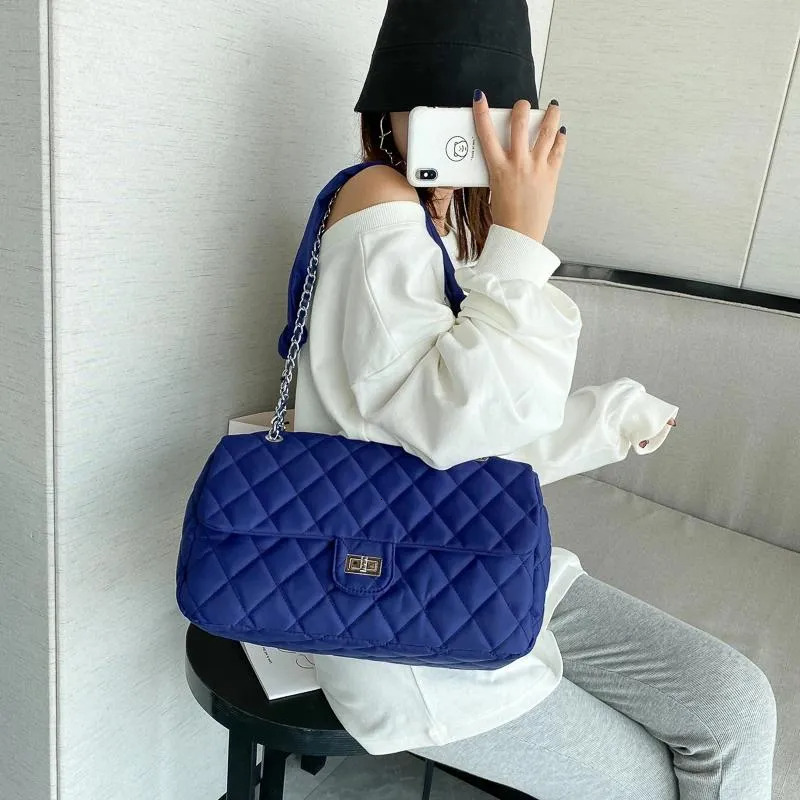 free shipping Evening Bags Top Brand Tote For Women Fashion Rhombus Shoulder Bag High Quality Chain Purses Crossbody Large Handbag Satchel
