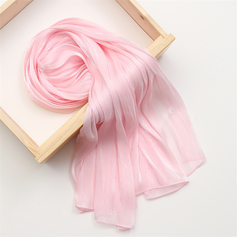 K687 New style small fresh and soft spring, summer, autumn and winter solid color scarf sun protection warm shawl cotton and linen headscarf silk scar