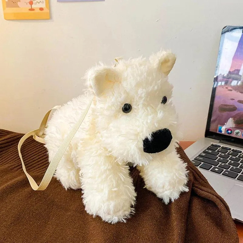 Cute Purses Cartoon Puppy Plush Bag: Girl's Fun Shoulder Bags, Lightweight For Daily Use New Free Delivery Designer Bag