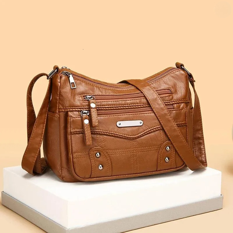 Designer Shoulder Handbags Large Capacity: Soft Leather Crossbody Bag, Women's Handbag In Classic Black, Ideal For Everyday Use New Free Delivery