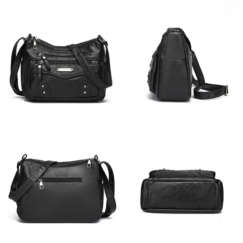 Designer Shoulder Handbags Large Capacity: Soft Leather Crossbody Bag, Women's Handbag In Classic Black, Ideal For Everyday Use New Free Delivery
