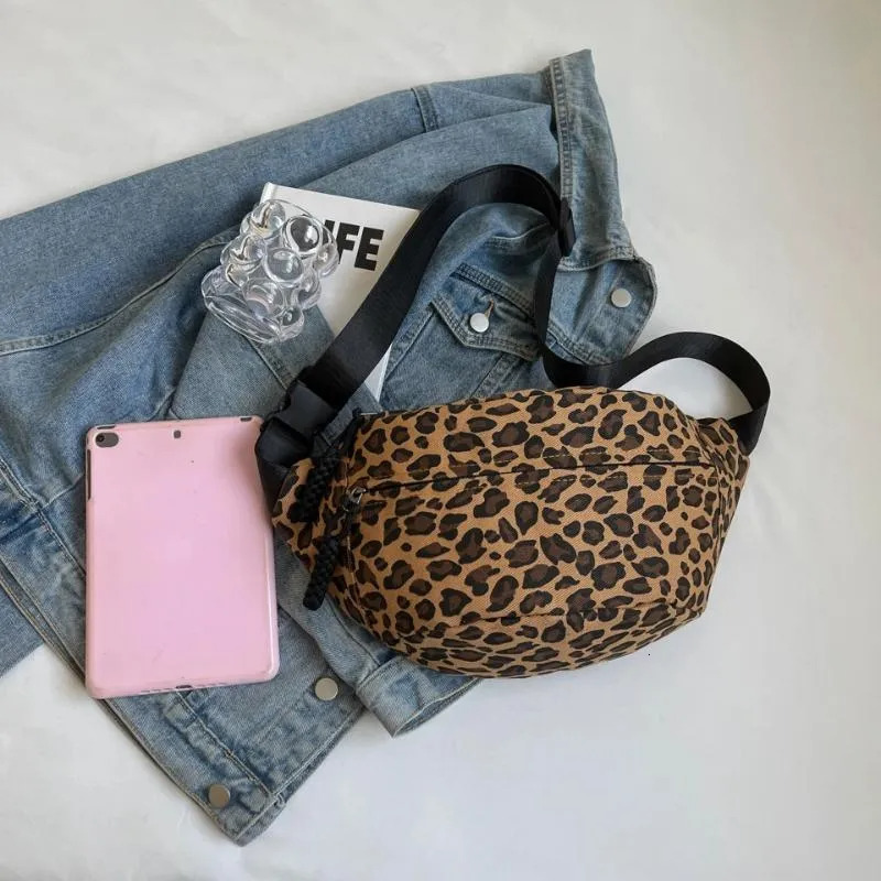 Women's Canvas Handbags: Leopard Print Crossbody Bag, Big Shoulder Handbags, Large Capacity Sling Bag For Everyday Trend New Free Delivery Design