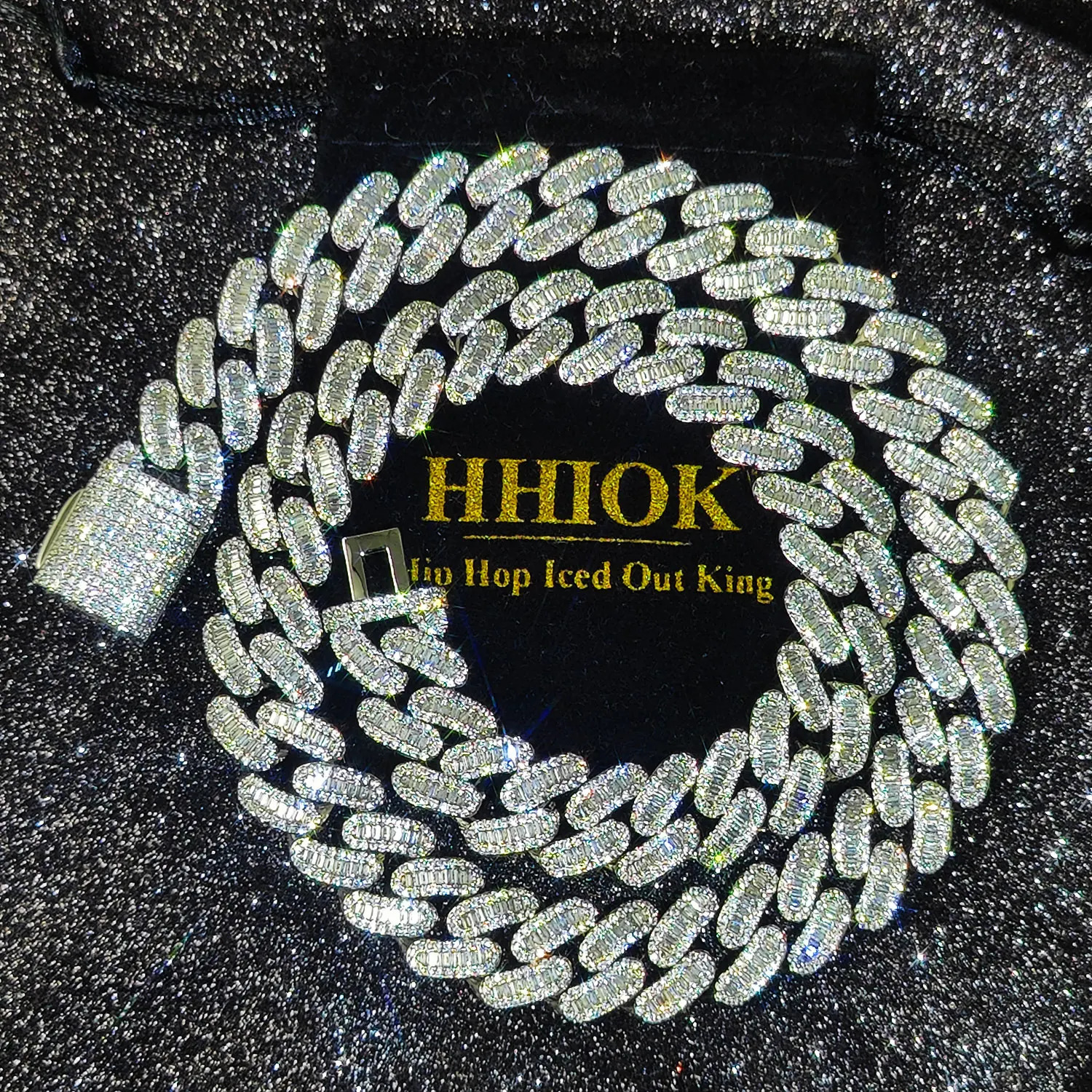 15mm Iced Out Cuban Link Chain 5A Baguette Cubic Zirconia SilverGold Plated Bling CZ Necklace Hip Hop Rapper y Jewelry 250509