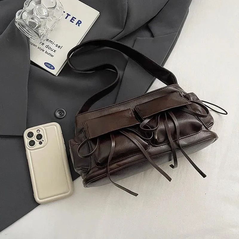 Classic Women's Hobo Style Shoulder Bag - Soft Material, Lightweight for Daily Use, Cell Phone Holder, Perfect Ladies Messenger Side Wallet New F
