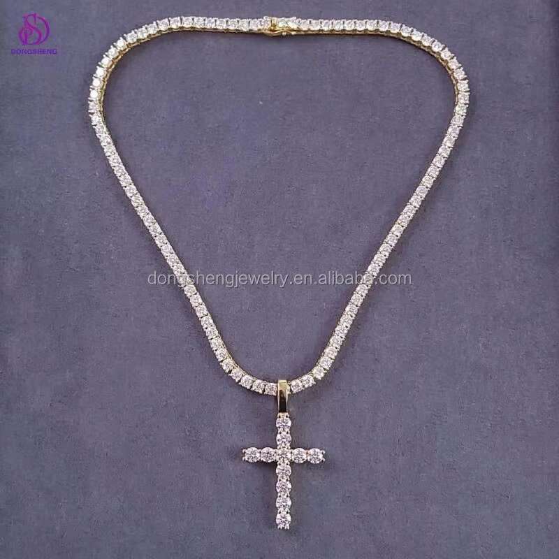 High quality competitive silica cross pendant chilled round brilliant