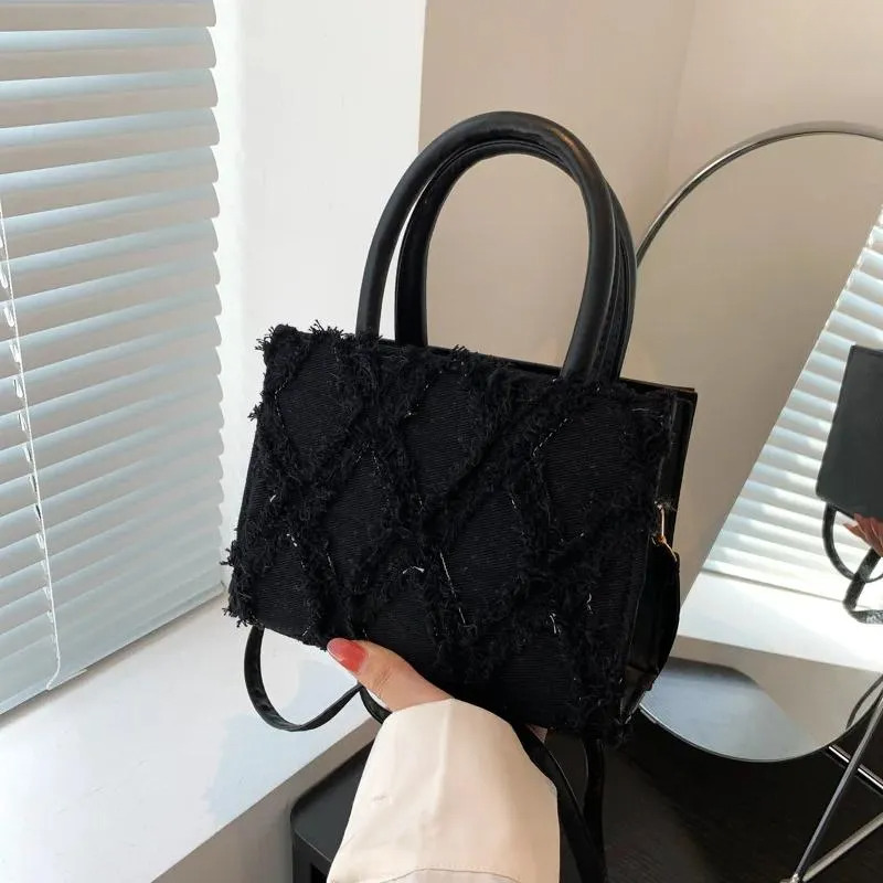 Fashion Shoulder Bag: Denim Crossbody Handbag For Women - High-capacity, Trendy Commuting Small Square Design New Free Delivery Designer Bag