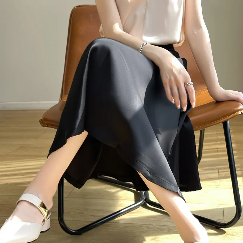 SY380 Large size fishtail skirt women's spring and summer new slim high waist medium length skirt a-line hip skirt