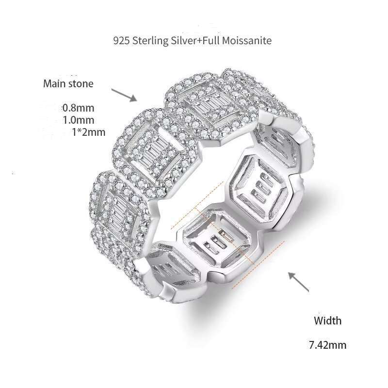 Ruizan Women's and Hiphop Moissanite Bulk Items Rings Men's Jewelry Delivery