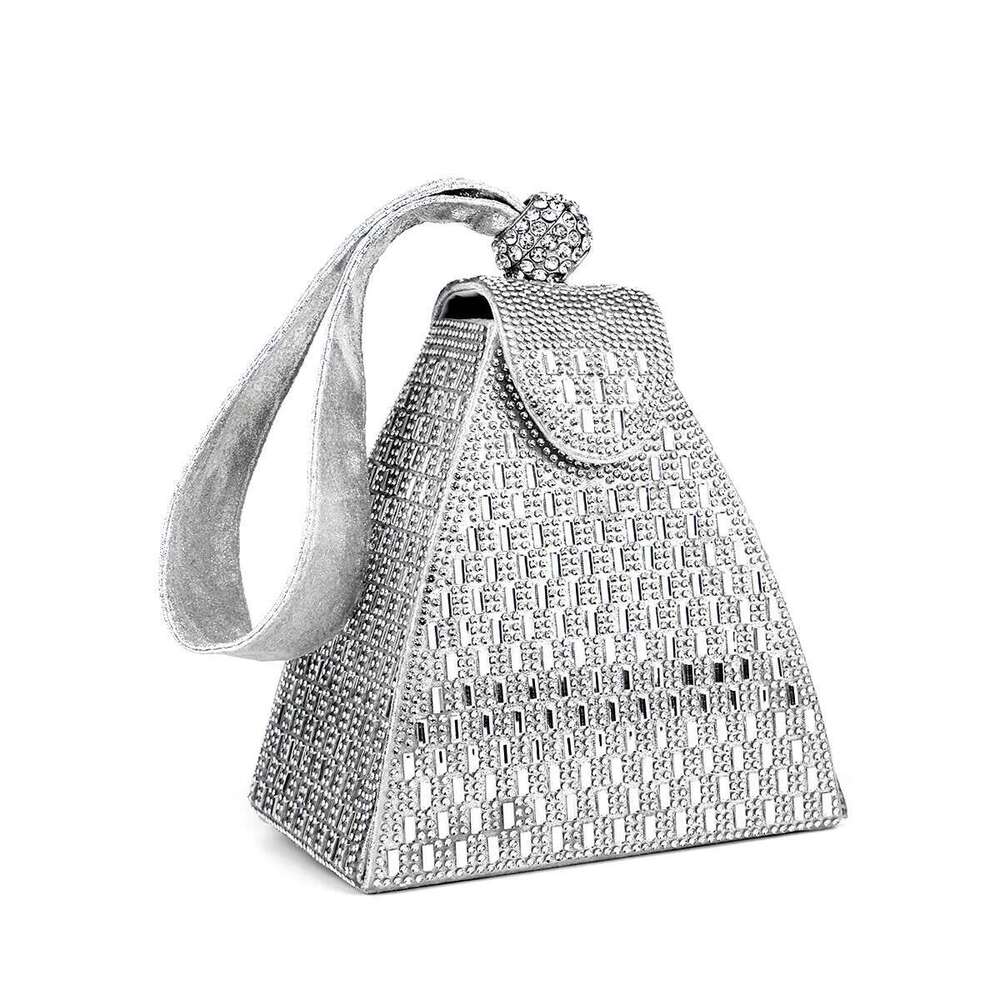 Dinner Bag Fashion Lady Evening Bags Acrylic Day Clutch Triangle Design Dias Party Shoulder Handbags Banquet Purse KQ