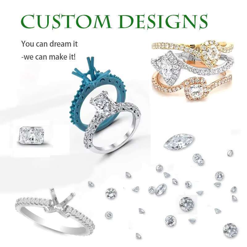 Pass GRA Certificate Moissanite Dia ICED OUT Pure Sier Mens Rings for Hiphiop Style Life